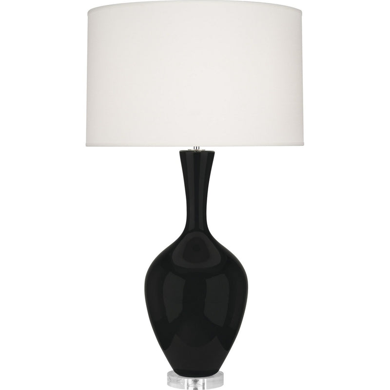 Robert Abbey OS980 One Light Table Lamp, Obsidian Glazed Ceramic