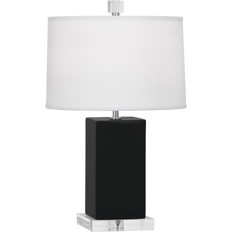 Robert Abbey OS990 One Light Accent Lamp, Obsidian Glazed Ceramic