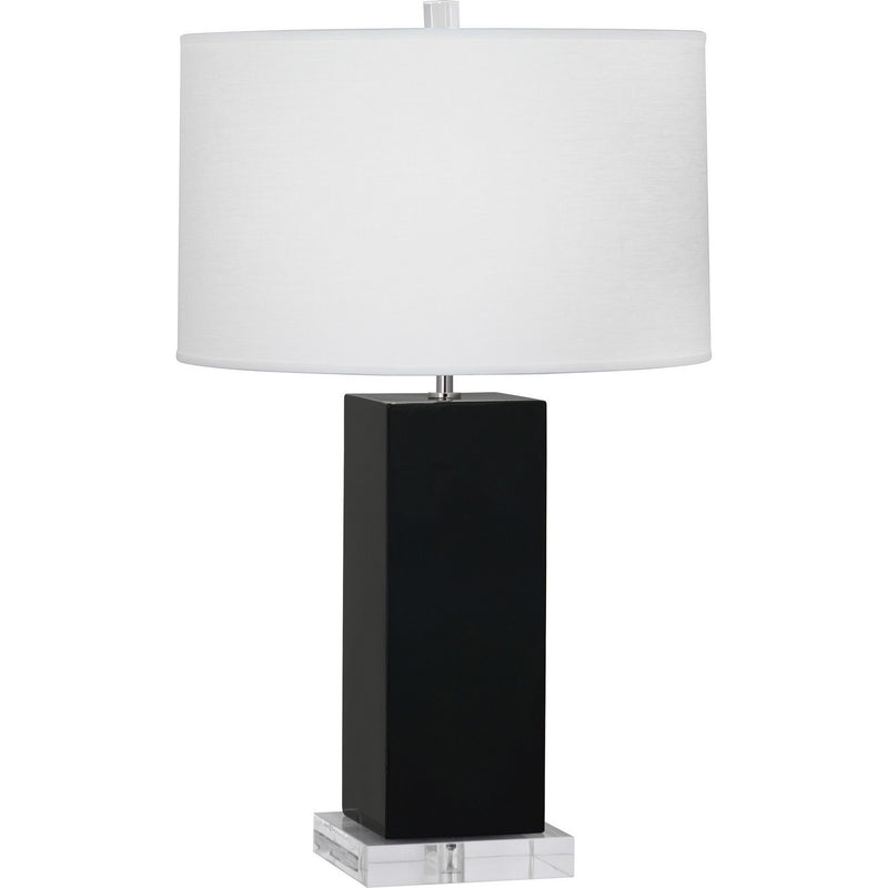 Robert Abbey OS995 One Light Table Lamp, Obsidian Glazed Ceramic