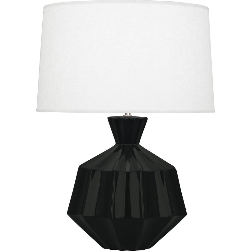 Robert Abbey OS999 One Light Table Lamp, Obsidian Glazed Ceramic