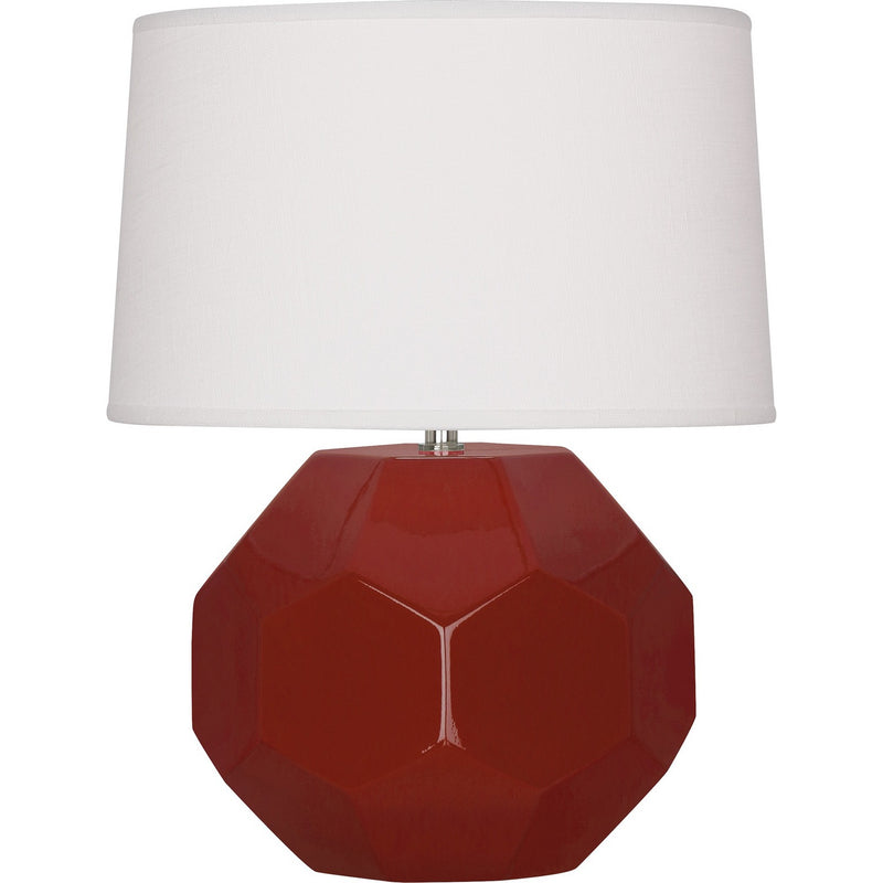 Robert Abbey OX01 One Light Table Lamp, Oxblood Glazed Ceramic