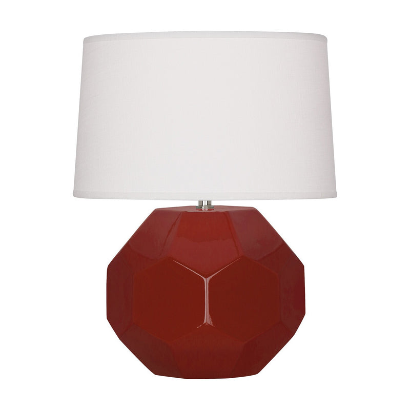 Robert Abbey OX02 One Light Accent Lamp, Oxblood Glazed Ceramic