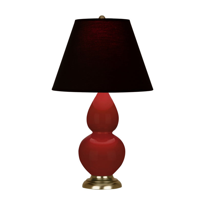 Robert Abbey OX10K One Light Accent Lamp, Oxblood Glazed Ceramic w/Antique Natural Brass