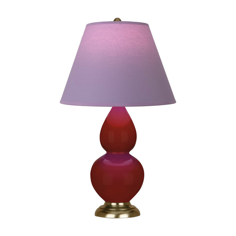 Robert Abbey OX10L One Light Accent Lamp, Oxblood Glazed Ceramic w/Antique Natural Brass