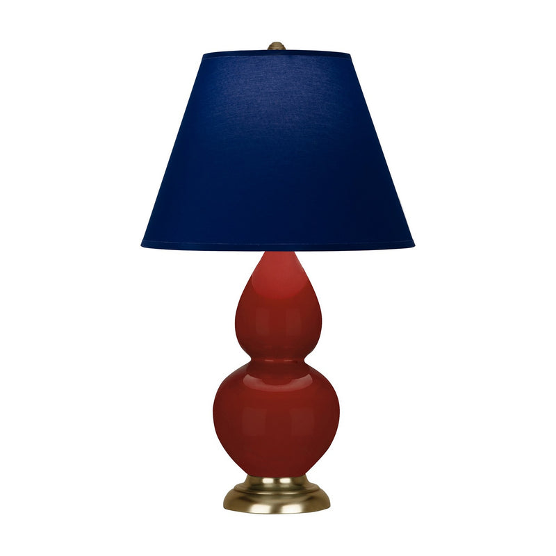 Robert Abbey OX10N One Light Accent Lamp, Oxblood Glazed Ceramic w/Antique Natural Brass