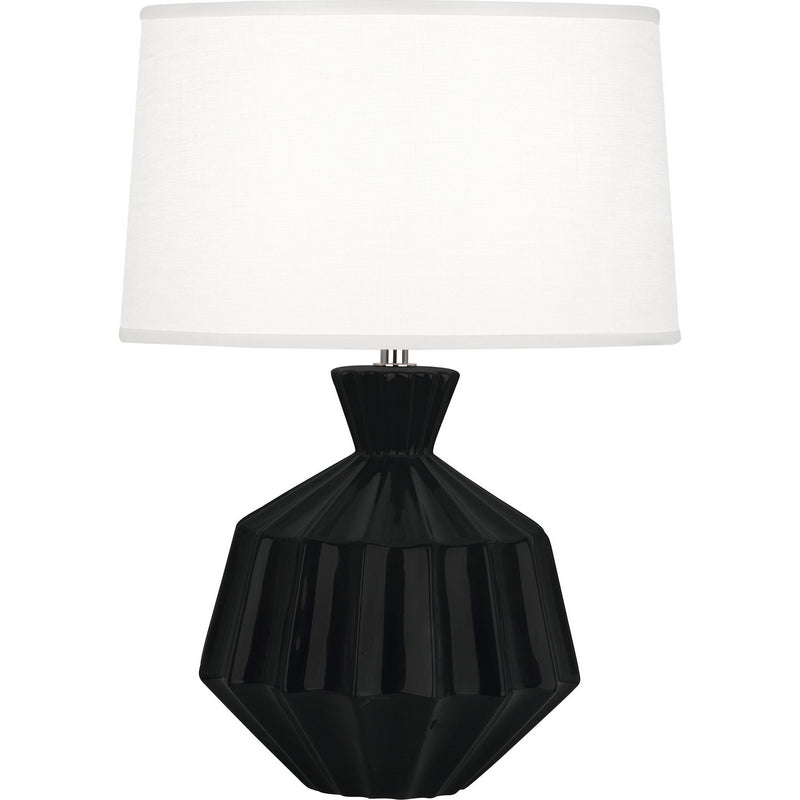 Robert Abbey OS989 One Light Accent Lamp, Obsidian Glazed Ceramic