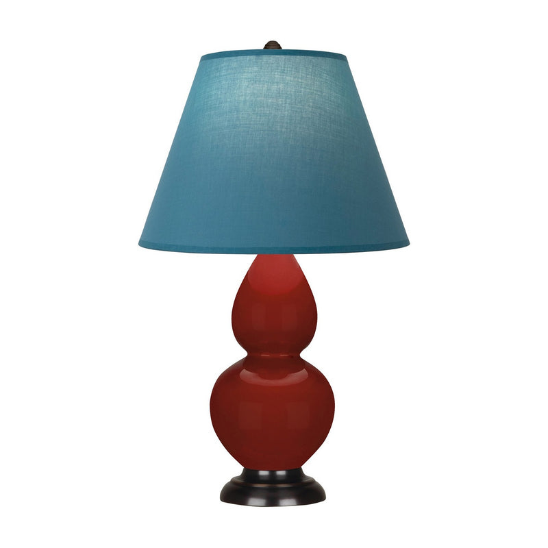 Robert Abbey OX11B One Light Accent Lamp, Oxblood Glazed Ceramic w/Deep Patina Bronze