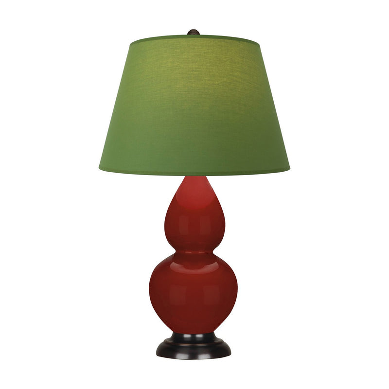 Robert Abbey OX11G One Light Accent Lamp, Oxblood Glazed Ceramic w/Deep Patina Bronze