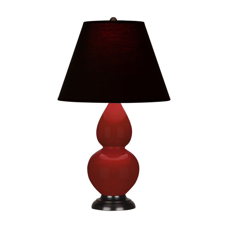 Robert Abbey OX11K One Light Accent Lamp, Oxblood Glazed Ceramic w/Deep Patina Bronze