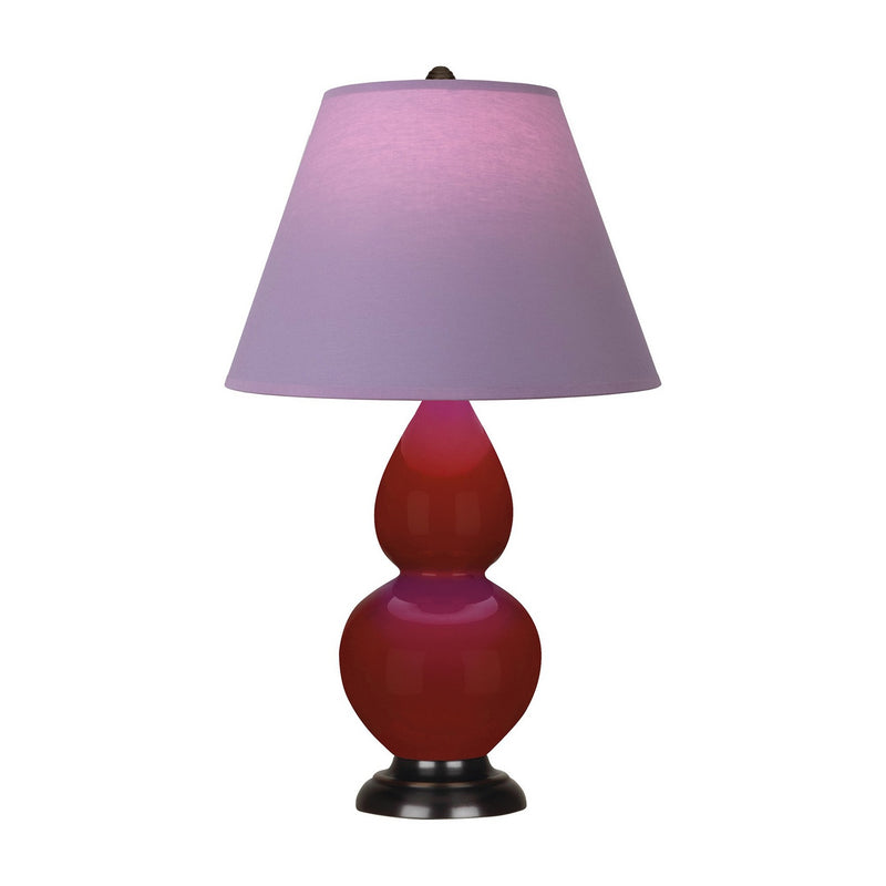 Robert Abbey OX11L One Light Accent Lamp, Oxblood Glazed Ceramic w/Deep Patina Bronze