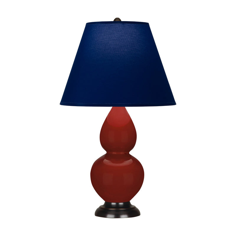 Robert Abbey OX11N One Light Accent Lamp, Oxblood Glazed Ceramic w/Deep Patina Bronze