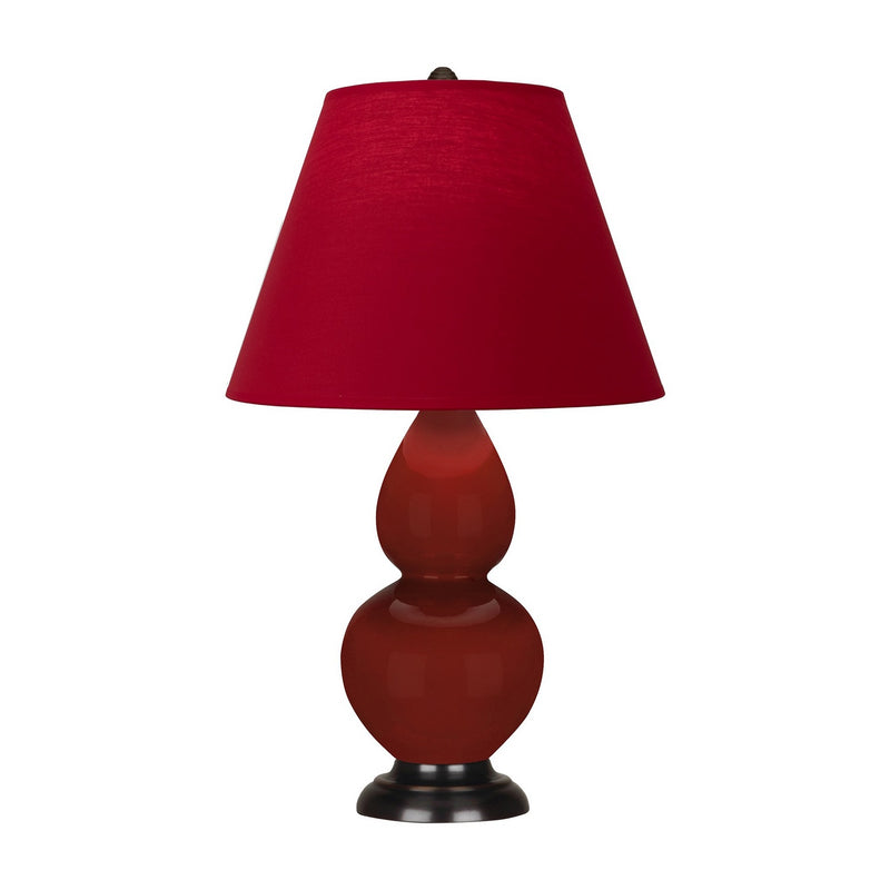 Robert Abbey OX11R One Light Accent Lamp, Oxblood Glazed Ceramic w/Deep Patina Bronze