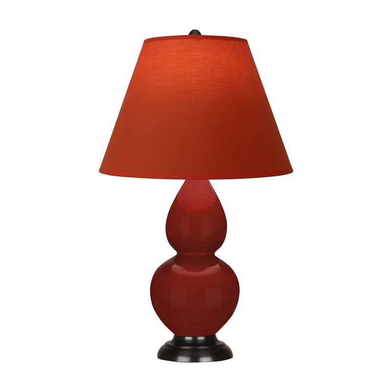 Robert Abbey OX11T One Light Accent Lamp, Oxblood Glazed Ceramic w/Deep Patina Bronze