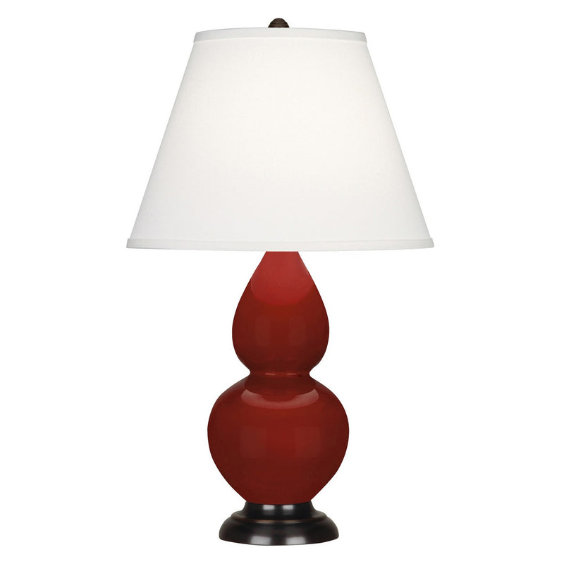 Robert Abbey OX11X One Light Accent Lamp, Oxblood Glazed Ceramic w/Deep Patina Bronze