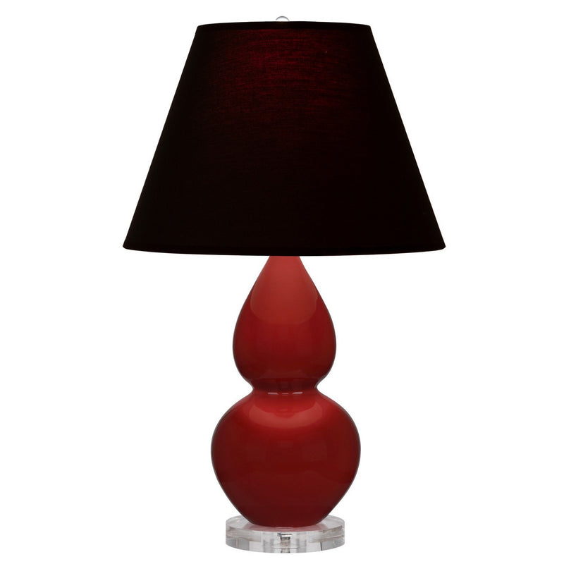 Robert Abbey OX13K One Light Accent Lamp, Oxblood Glazed Ceramic w/Lucite