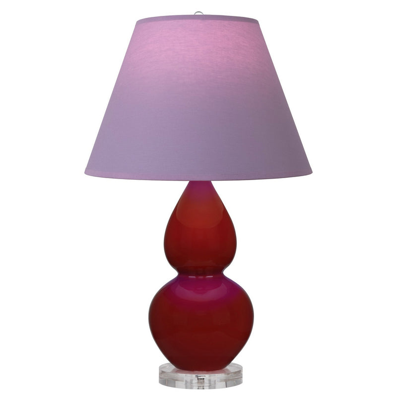 Robert Abbey OX13L One Light Accent Lamp, Oxblood Glazed Ceramic w/Lucite