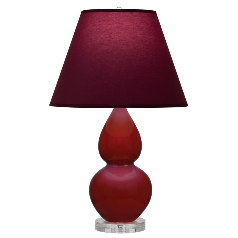 Robert Abbey OX13P One Light Accent Lamp, Oxblood Glazed Ceramic w/Lucite