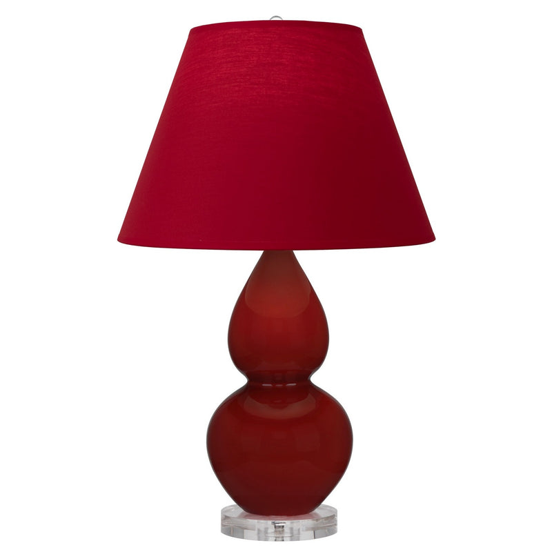 Robert Abbey OX13R One Light Accent Lamp, Oxblood Glazed Ceramic w/Lucite