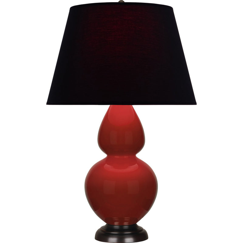Robert Abbey OX21K One Light Table Lamp, Oxblood Glazed Ceramic w/Deep Patina Bronze