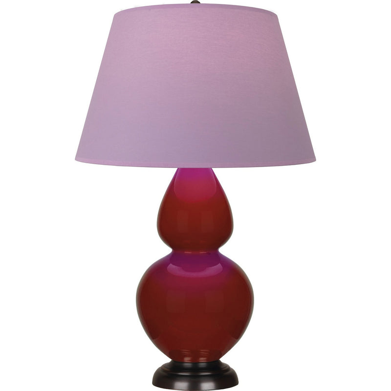 Robert Abbey OX21L One Light Table Lamp, Oxblood Glazed Ceramic w/Deep Patina Bronze