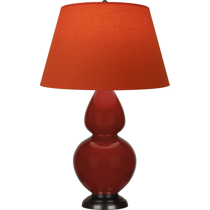 Robert Abbey OX21T One Light Table Lamp, Oxblood Glazed Ceramic w/Deep Patina Bronze