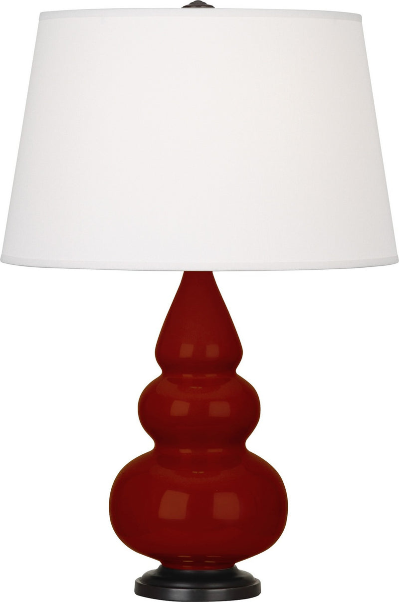 Robert Abbey OX31X One Light Accent Lamp, Oxblood Glazed Ceramic w/Deep Patina Bronze