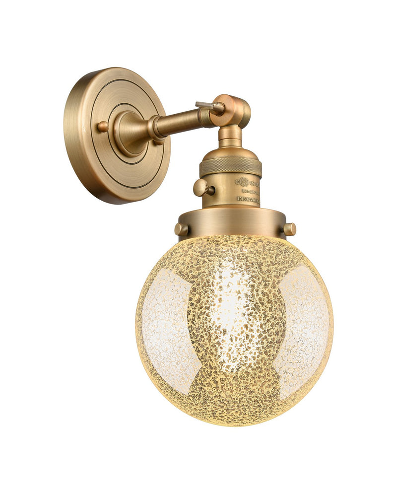 Innovations 203SW-BB-G208-6 One Light Wall Sconce, Brushed Brass