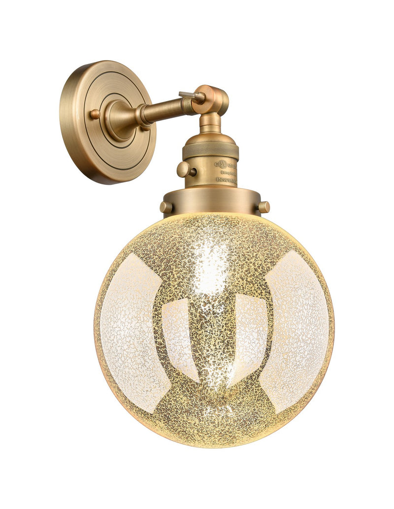 Innovations 203SW-BB-G208-8 One Light Wall Sconce, Brushed Brass