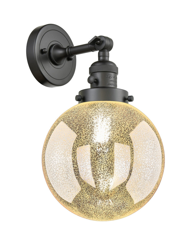 Innovations 203SW-OB-G208-8 One Light Wall Sconce, Oil Rubbed Bronze