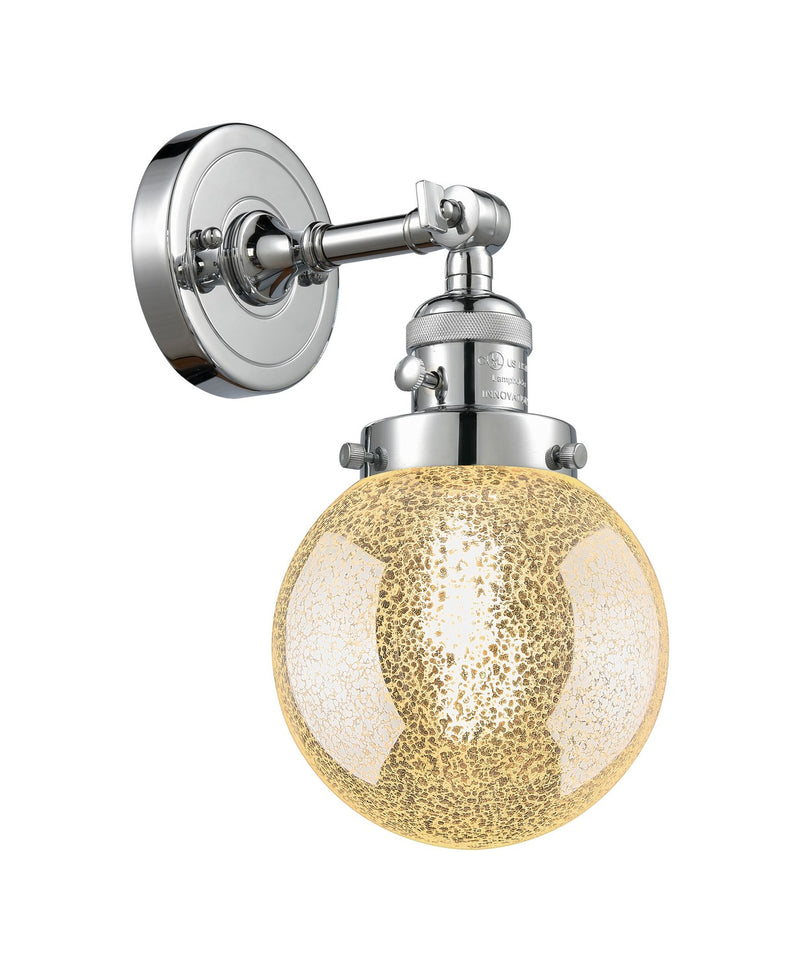 Innovations 203SW-PC-G208-6 One Light Wall Sconce, Polished Chrome