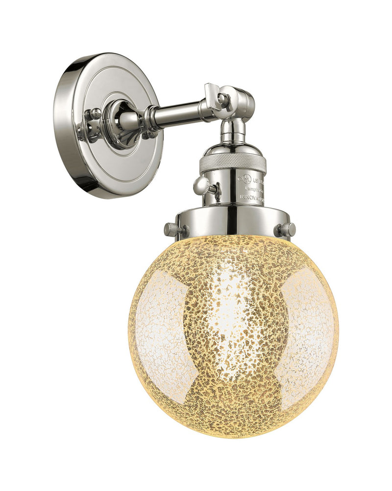 Innovations 203SW-PN-G208-6 One Light Wall Sconce, Polished Nickel