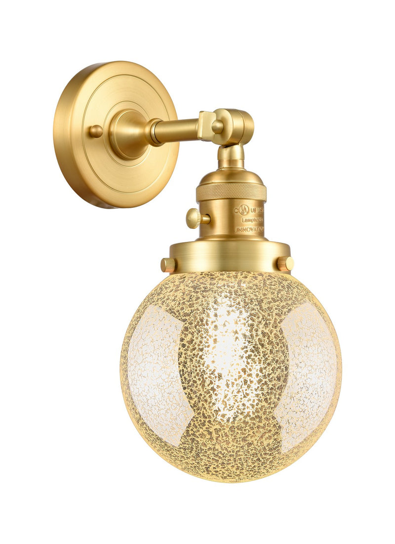 Innovations 203SW-SG-G208-6 One Light Wall Sconce, Satin Gold