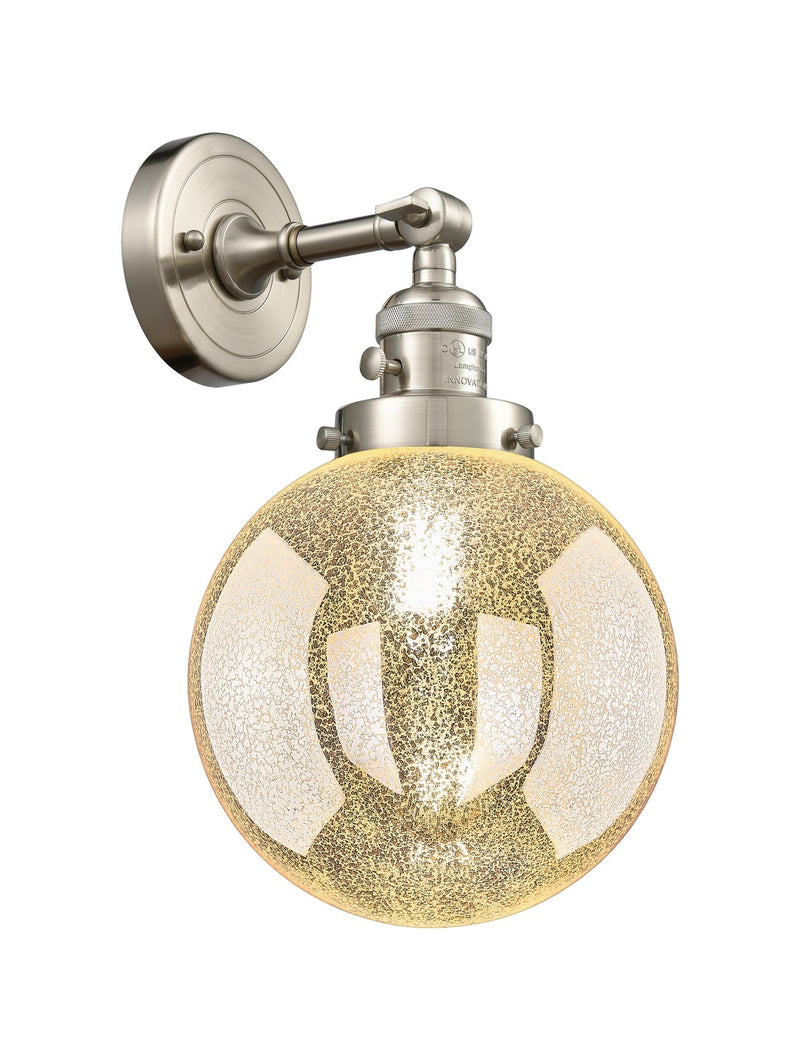 Innovations 203SW-SN-G208-8 One Light Wall Sconce, Brushed Satin Nickel
