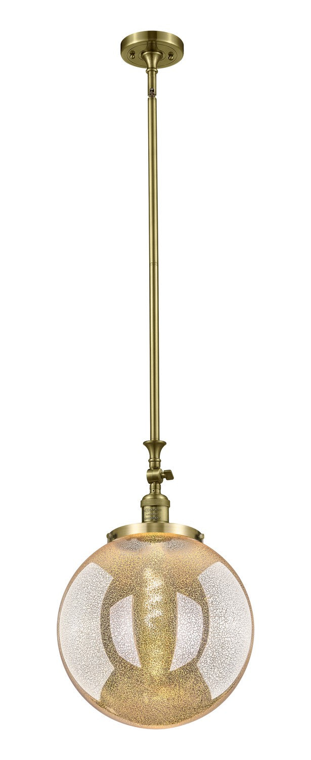 Innovations 206-AB-G208-14 One Light Mini Pendant, Antique Brass