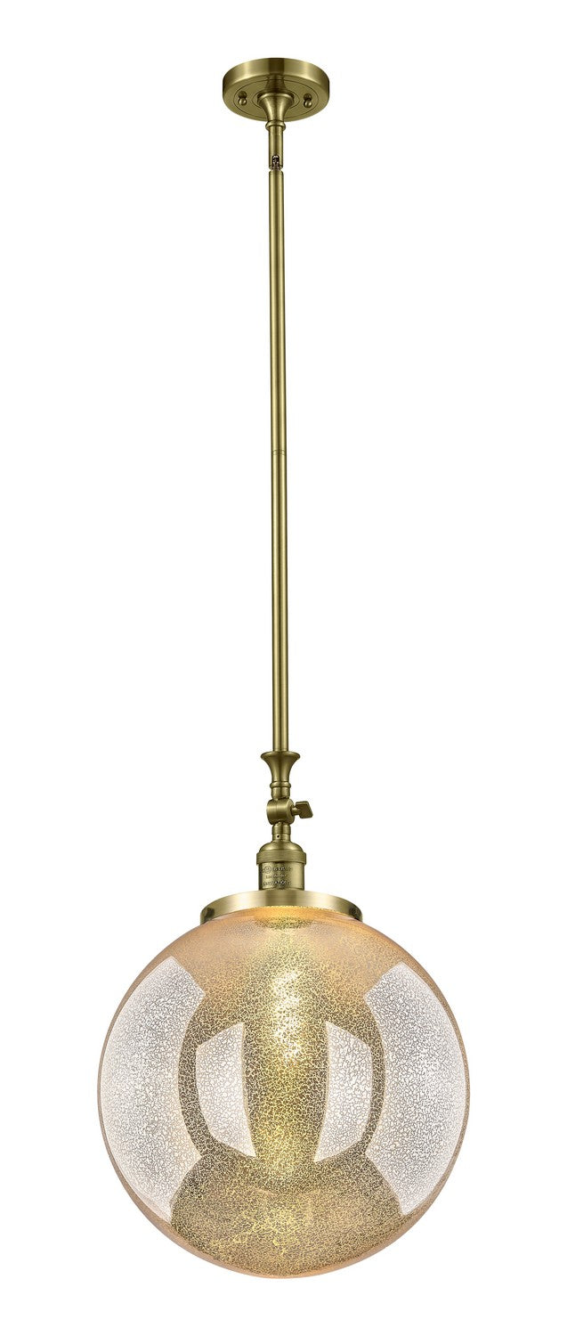 Innovations 206-AB-G208-16 One Light Mini Pendant, Antique Brass