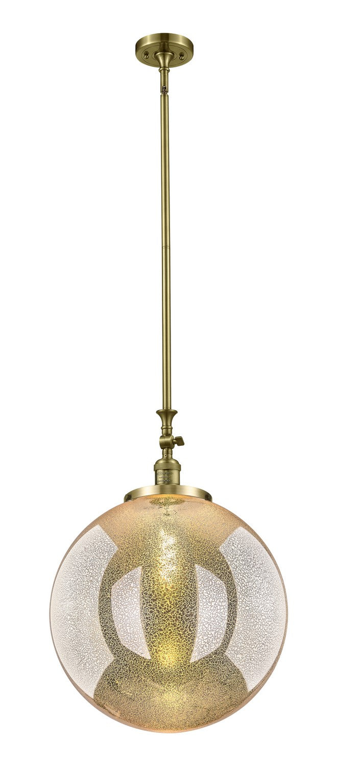 Innovations 206-AB-G208-18 One Light Mini Pendant, Antique Brass