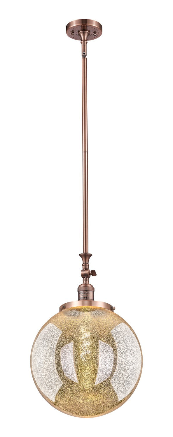 Innovations 206-AC-G208-14 One Light Mini Pendant, Antique Copper