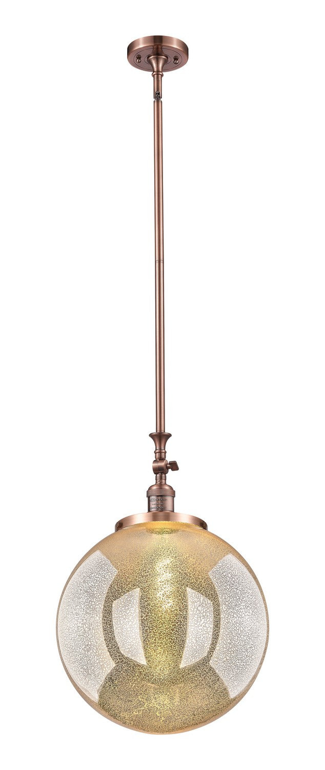 Innovations 206-AC-G208-16 One Light Mini Pendant, Antique Copper