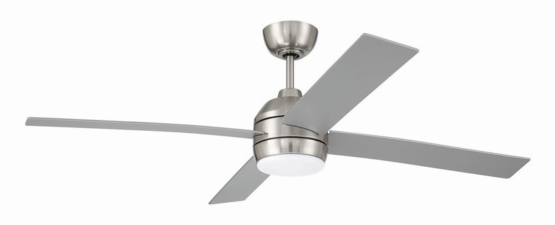 Craftmade KLS52BNK4 52" Ceiling Fan, Brushed Polished Nickel