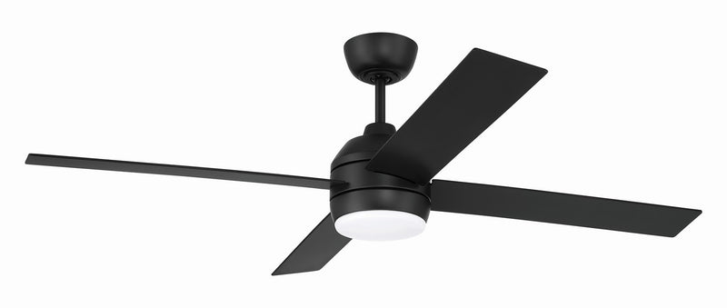 Craftmade KLS52FB4 52" Ceiling Fan, Flat Black