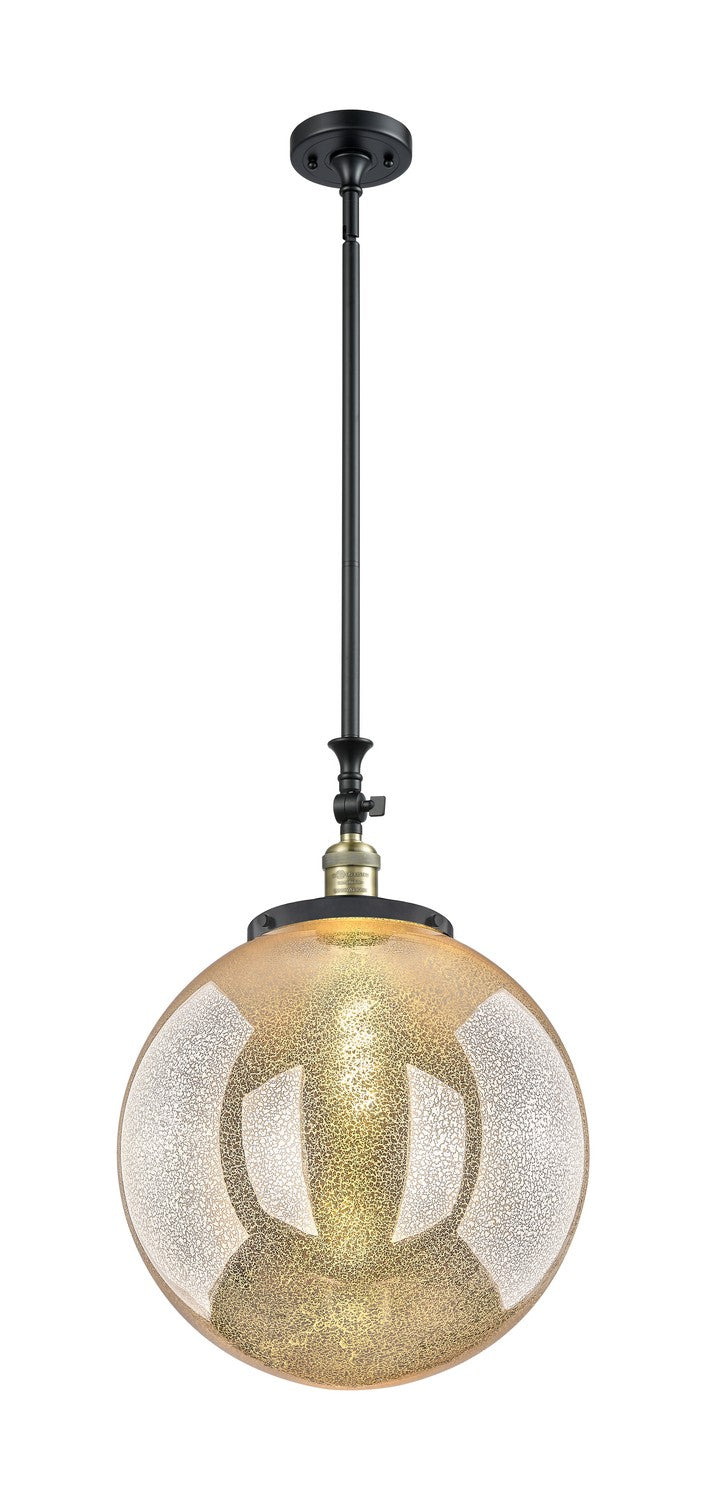 Innovations 206-BAB-G208-16 One Light Mini Pendant, Black Antique Brass