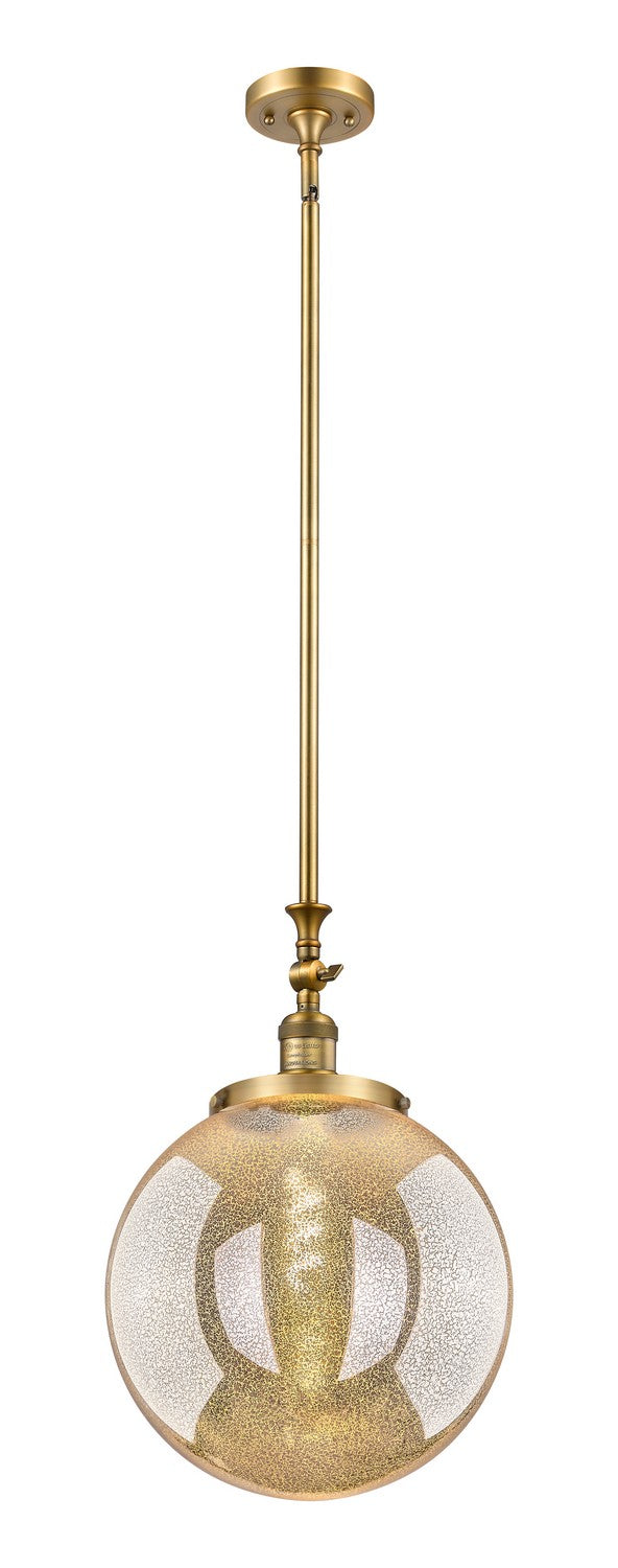 Innovations 206-BB-G208-14 One Light Mini Pendant, Brushed Brass