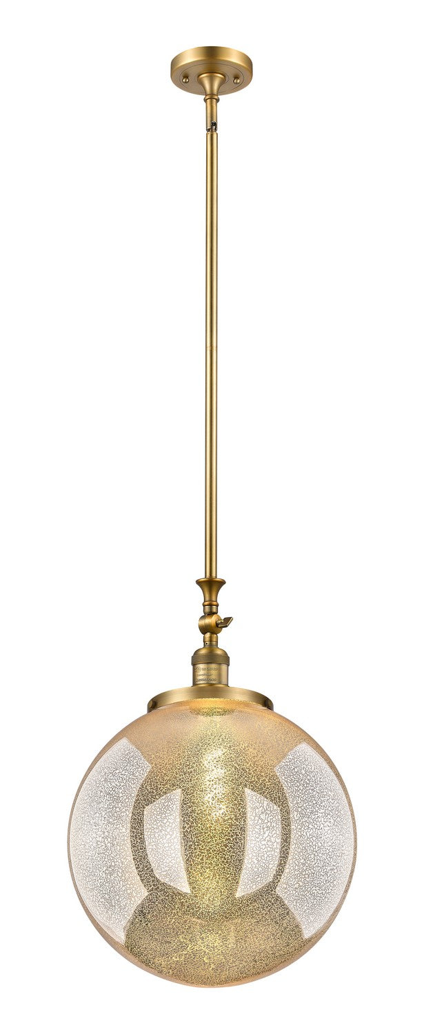 Innovations 206-BB-G208-16 One Light Mini Pendant, Brushed Brass