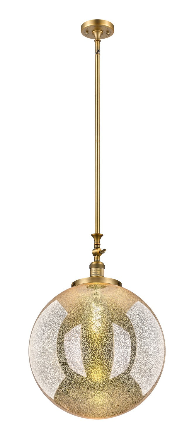 Innovations 206-BB-G208-18 One Light Mini Pendant, Brushed Brass
