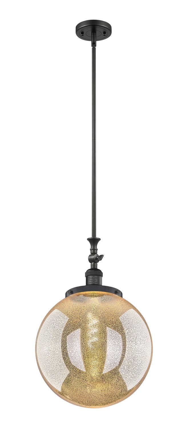 Innovations 206-BK-G208-14 One Light Mini Pendant, Matte Black