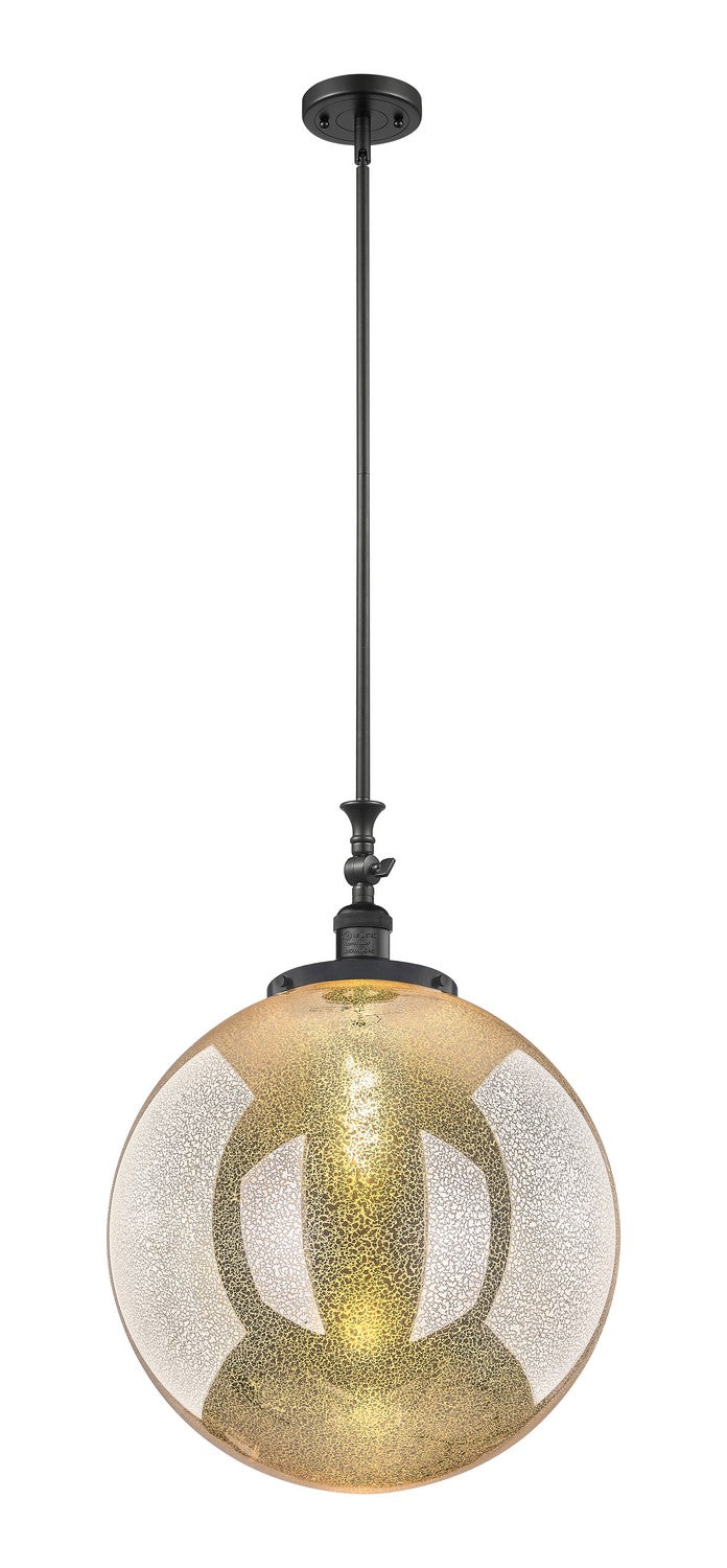 Innovations 206-BK-G208-18 One Light Mini Pendant, Matte Black
