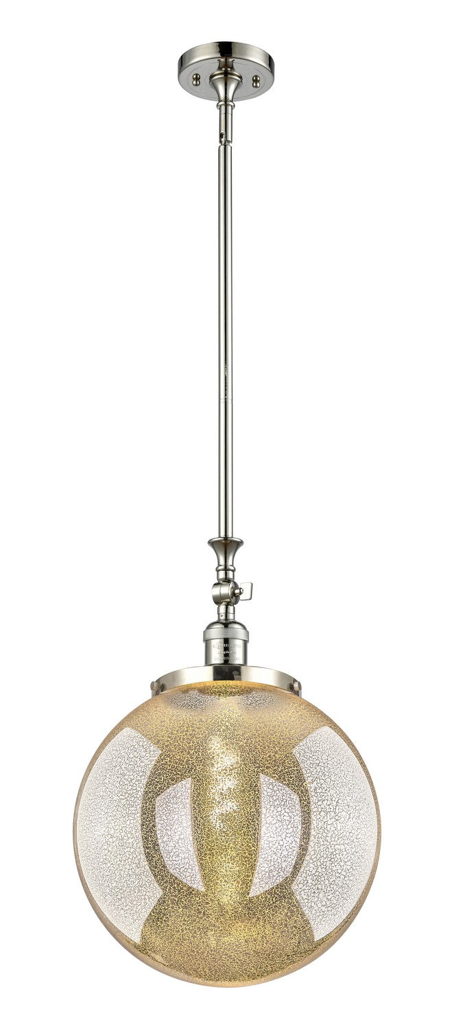 Innovations 206-PN-G208-14 One Light Mini Pendant, Polished Nickel