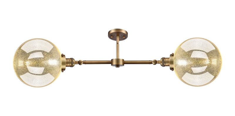 Innovations 209-BB-G208-10 Two Light Island Pendant, Brushed Brass