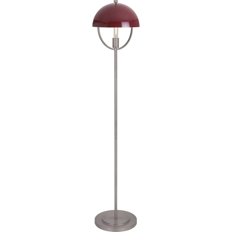Robert Abbey P601OX One Light Floor Lamp, Pewter w/Oxblood Painted