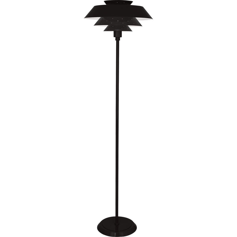 Robert Abbey PB978 One Light Floor Lamp, Piano Black Gloss